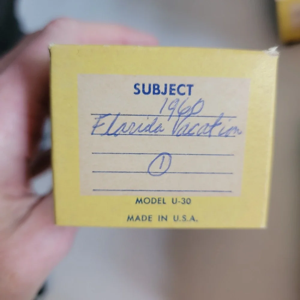Vintage 1960 Florida Vacation 35mm Slides Lot Marineland Metal Case Kodachrome